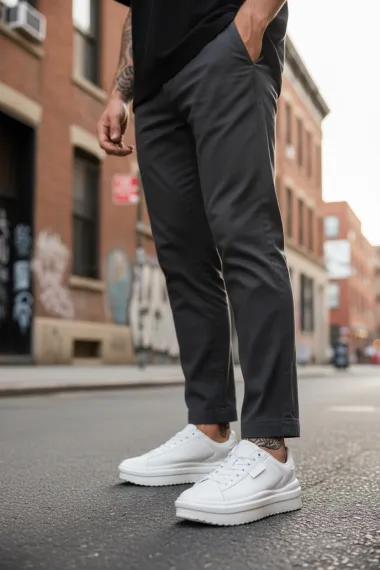 Adidasi barbati casual albi 069 N10-4