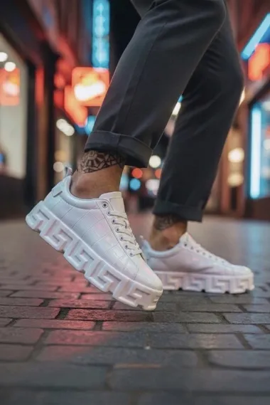 Adidasi barbati casual, VSC, albi 0825