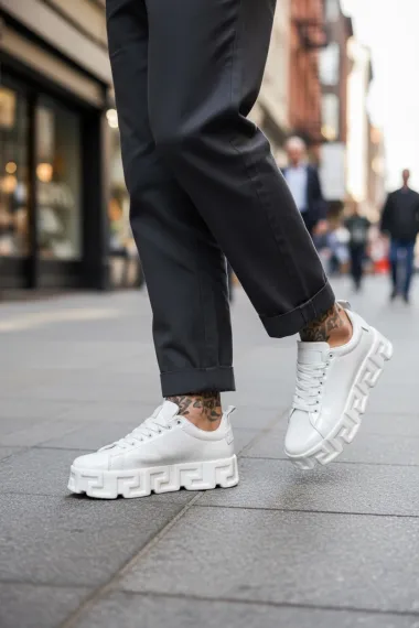 Adidasi barbati casual, VSC, albi 0825