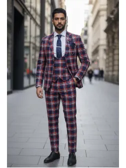 Costum barbati slim fit + Vesta B4227 92-1 Y1-2