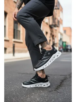 Adidasi barbati casual, negri cu alb 1683