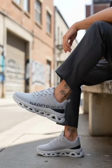 Adidasi barbati casual, gri 1685