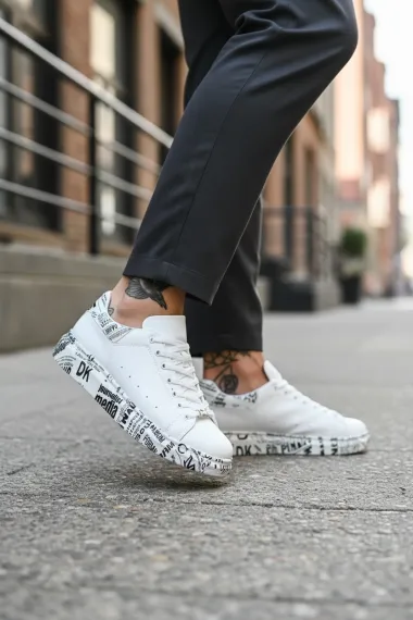 Adidasi barbati casual albi B3623 T53-2