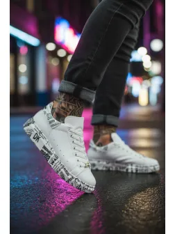 Adidasi barbati casual albi B3623 T53-2