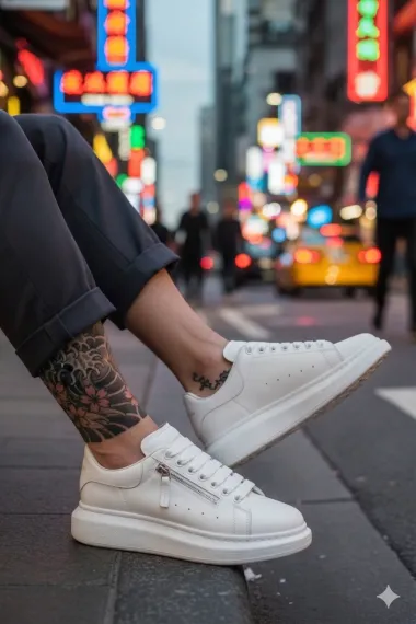 Adidasi barbati casual, albi K05 N10-3