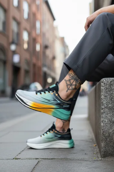 Adidasi barbati sport verzi K75