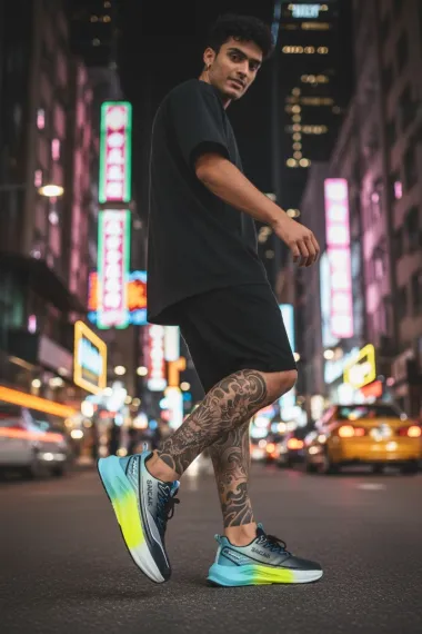 Adidasi barbati sport albastri K77