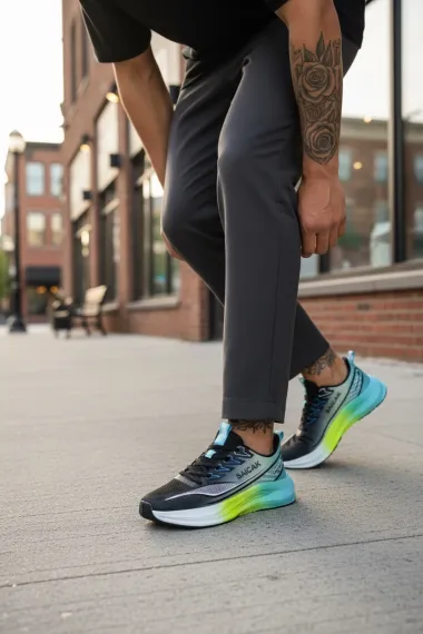 Adidasi barbati sport albastri K77