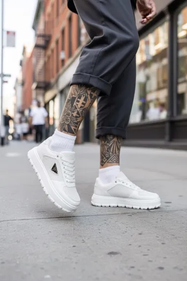 Adidasi barbati casual, albi L100