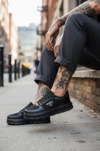 Adidasi barbati casual, negri L100