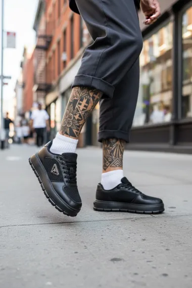 Adidasi barbati casual, negri L100