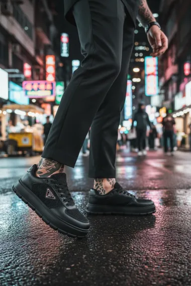 Adidasi barbati casual, negri L100