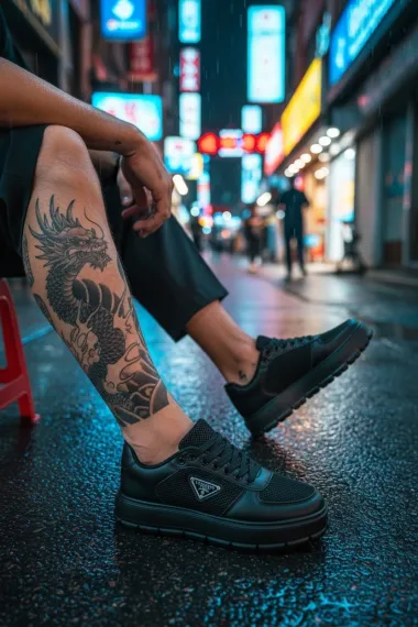 Adidasi barbati casual, negri L100