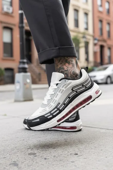 Adidasi barbati casual, albi M68