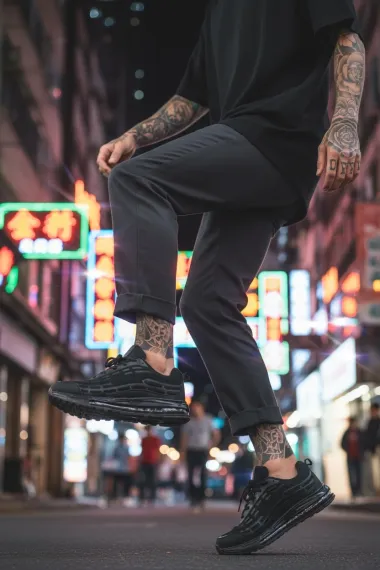 Adidasi barbati casual, negri M68