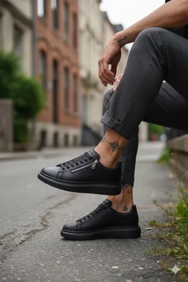 Adidasi barbati casual, negri K05 N10-3