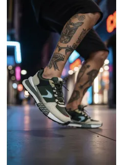 Adidasi barbati casual, kaki A105 T14-2 Adidasi barbati casual, kaki A105 T14-2