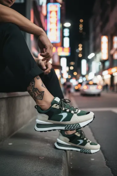 Adidasi barbati casual, kaki A105 T14-2