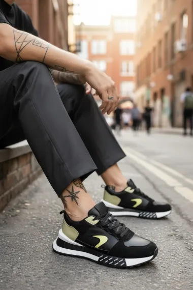 Adidasi barbati casual, negri A105 N8-4