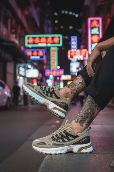 Adidasi barbati casual, bej A106 N9-3