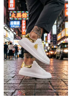 Adidasi barbati casual albi FCL805 T6-2