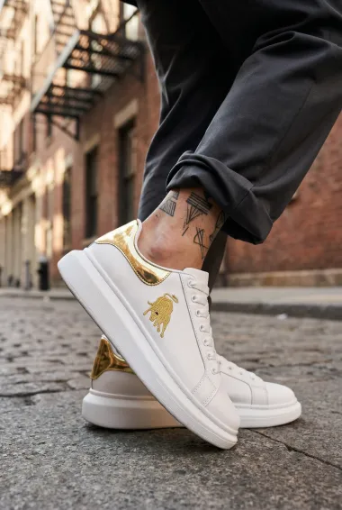 Adidasi barbati casual albi FCL805 T6-2