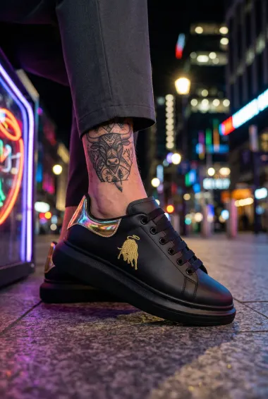 Adidasi barbati casual negri FCL805 T6-2