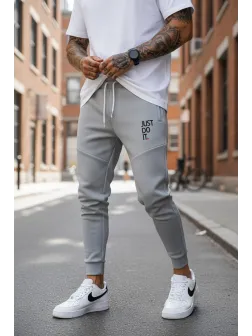 Pantaloni de trening gri 12616 K4