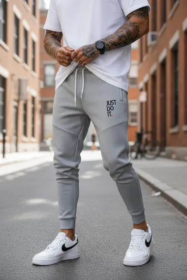 Pantaloni de trening gri 12616 K4