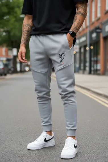 Pantaloni de trening gri 12616 K4
