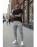 Pantaloni de trening gri 12616 K4