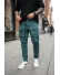 Pantaloni de trening cargo, verzi, conici Y198