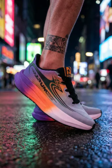 Adidasi barbati sport gri cu mov 2532