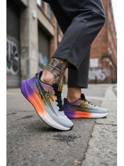 Adidasi barbati sport gri cu mov 2532