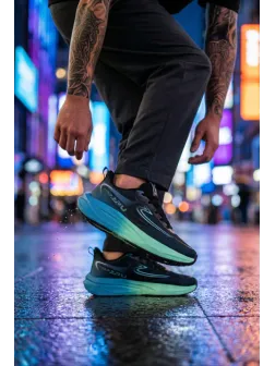 Adidasi barbati sport negri cu verde 2532