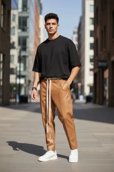 Pantaloni de trening maro conici 2648 33-2.2