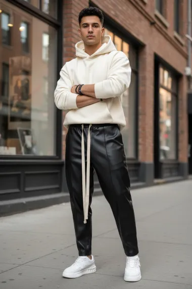 Pantaloni de trening negri conici 2648 34-3.3