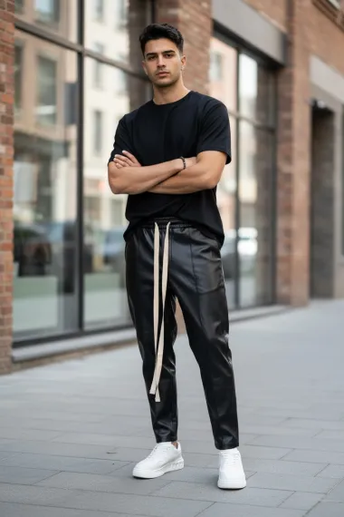Pantaloni de trening negri conici 2648 34-3.3