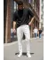 Pantaloni de trening albi conici 2654 33--3.1