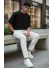Pantaloni de trening albi conici 2654 33--3.1