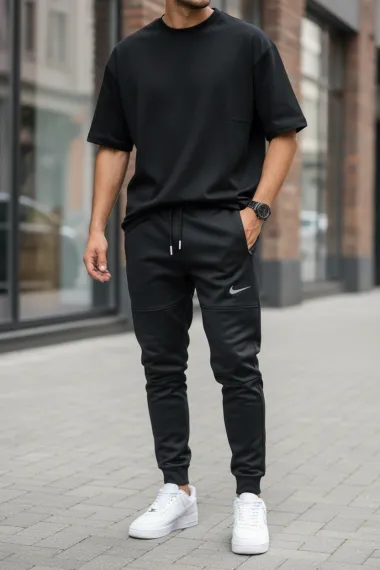 Pantaloni de trening negri 4567 D3-5.2