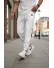 Pantaloni de trening albi conici GG112 27-3.1