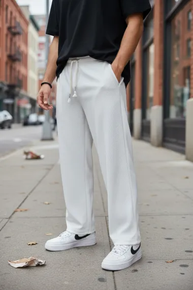 Pantaloni de trening albi GG105 28-3.3
