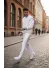 Trening barbati slim fit alb Pantaloni + Hanorac K008 28