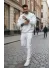 Trening barbati slim fit alb Pantaloni + Hanorac K008 28
