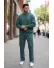 Trening barbati slim fit verde Pantaloni + Hanorac K008 28-1.3 Trening barbati slim fit verde Pantaloni + Hanorac K008 28-1.3