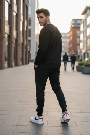 Pantaloni de trening negri L1128 28-4.3