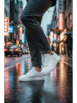 Adidasi barbati casual albi M01 N8-3