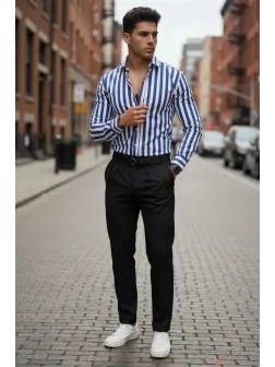 Camasa barbati slim fit dungi B8180 Camasa barbati slim fit dungi B8180