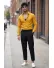 Camasa barbati slim fit mustar B8816